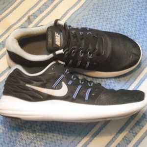 Nike Lunarstelos Black/Silver/Blue Womens Shoes
